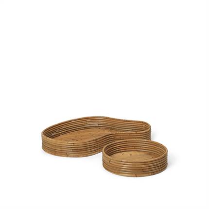 Ferm Living Isola Trays - Set of 2 - Natural Stained